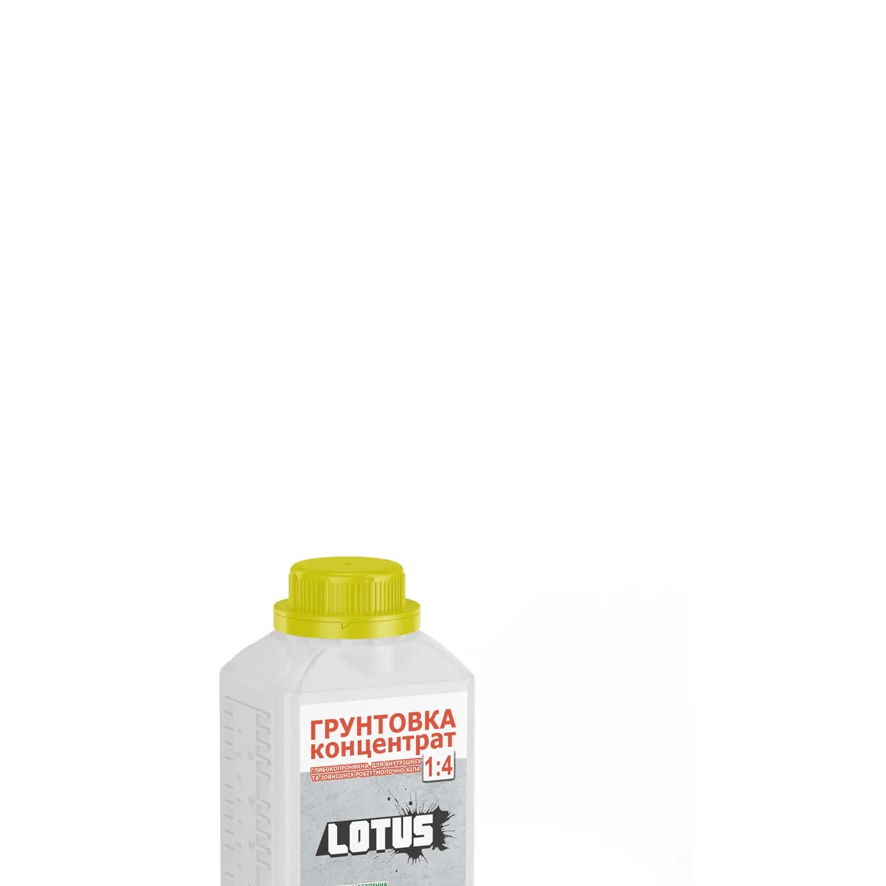 Грунтовка акрилова концентрат 1:4 зміцнююча глибокого проникнення Lotus 1л